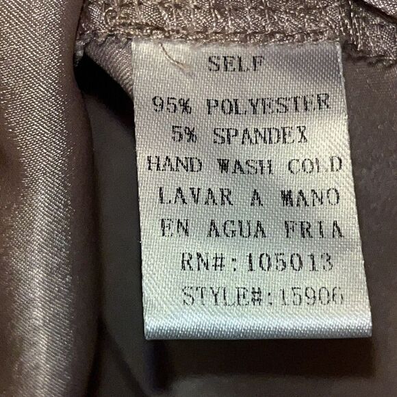 Andree by Unit Tank Wmns Sz S Tan Lace Scallop Neckline Feminine Delicate - Picture 3 of 7